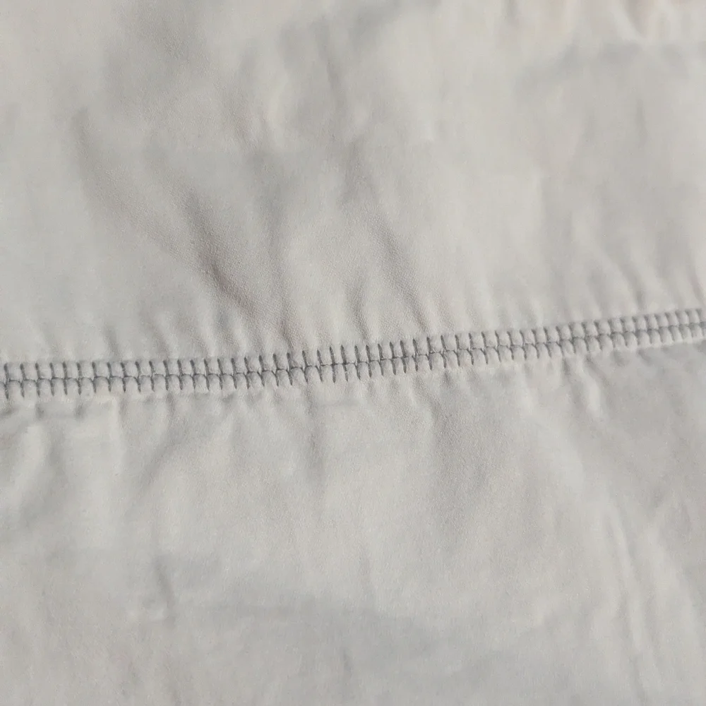 Barbara Barry Flat Sheet & Sham Queen Light Grey Embroidered 100% Cotton